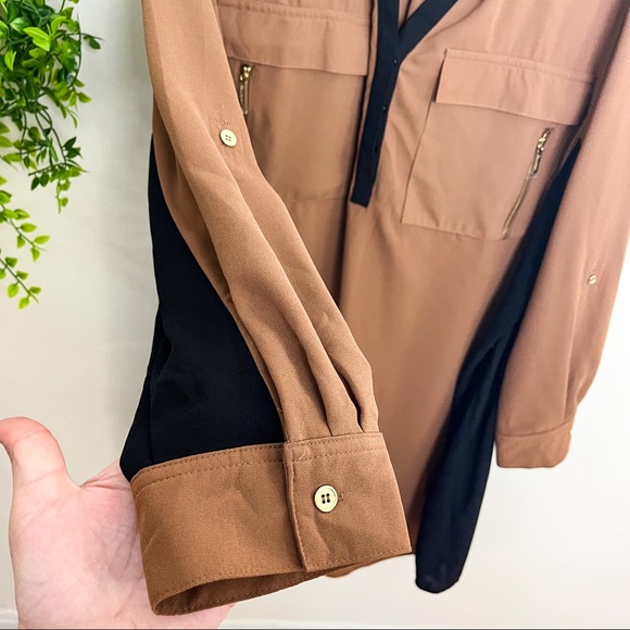 Lane Bryant Brown Black T-shirt Mini Dress Size 24 - Picture 2 of 6